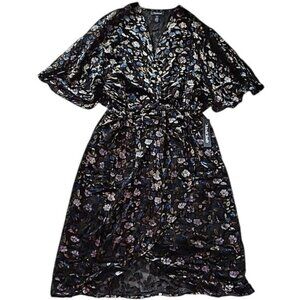 Modcloth Dramatic Depths Velvet Dress Small New Women's Burnout Party Wrap